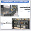 Pavillon de jardin 9 pi x 10 pi à toit rigide avec tablettes de rangement et plateforme d'extension, structure en acier galvanisé durable pour patio et cour arrière