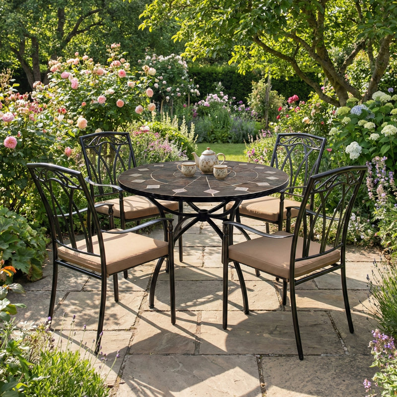Granada 4 Seater Dining Set with Cushions