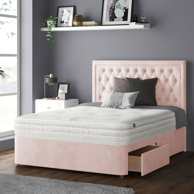 Scarborough Upholstered Headboard, Double (4'6), Pink