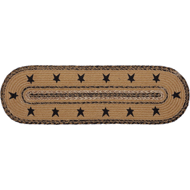 Tapis d'escalier brun clair Kettle Grove, Ovale 9 po x 2 pi 3 po