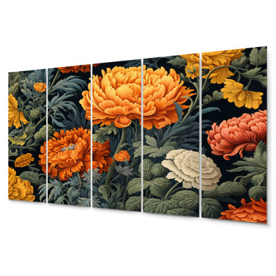 Ensemble de 5 décorations murales en métal