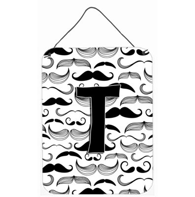 Letter Moustache Initial by Denny Knight - Print on Metal