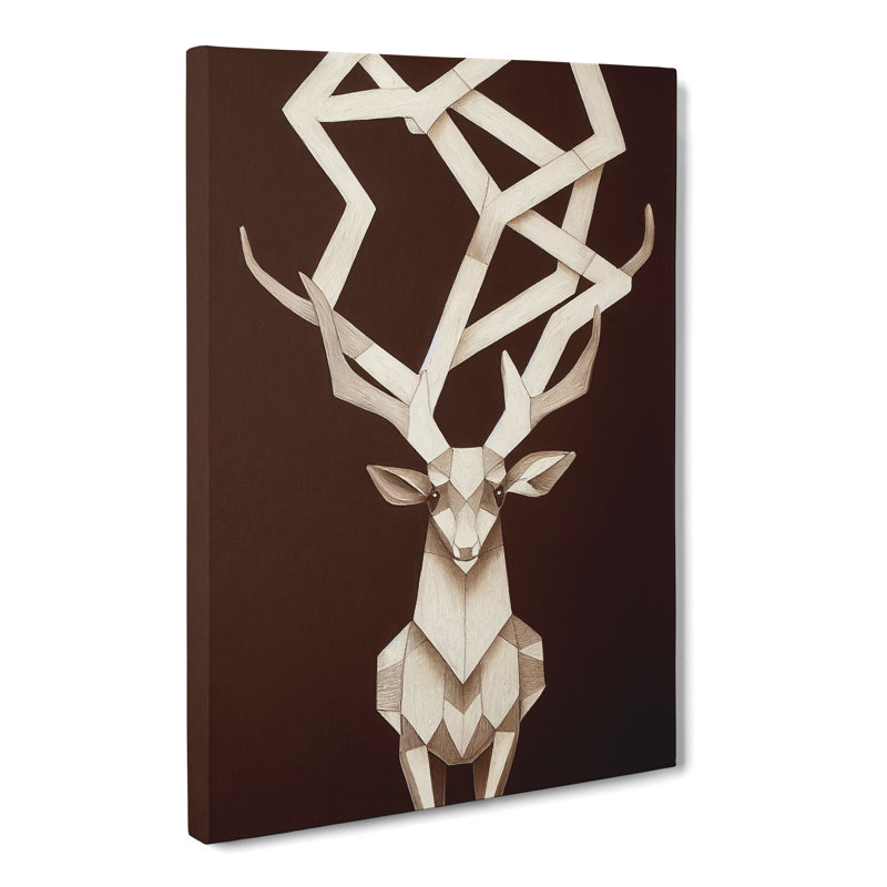 Deer Abstract Design Vol.1 - Wrapped Canvas, 76cm H x 50cm W x 3cm D