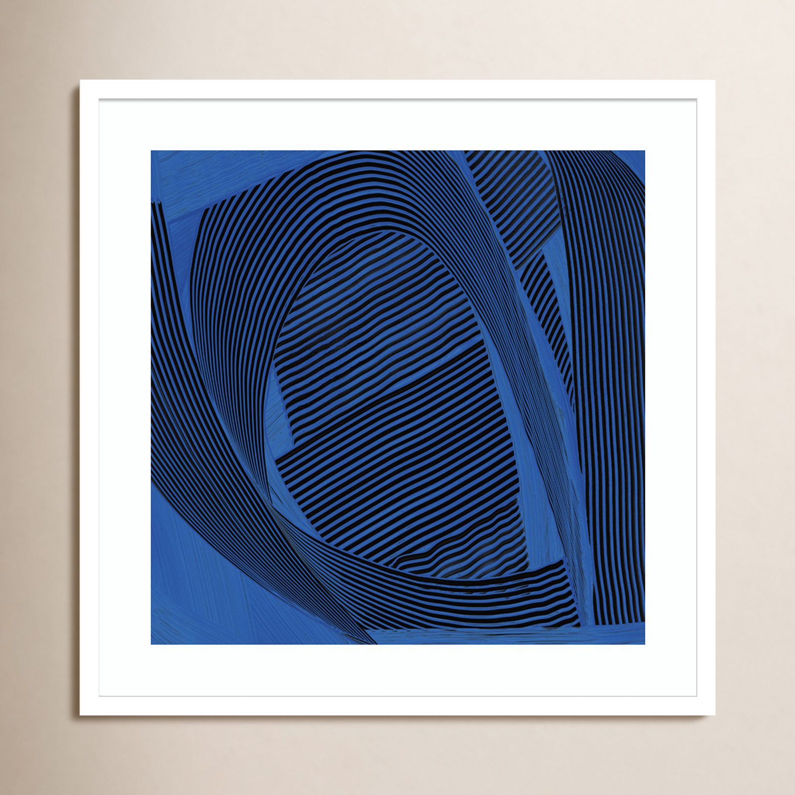 Weaving I by Mike Schick, 41.12" H x 41.12" W x 0.88" D, White Framed Paper