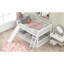 Space-Saving Full Over Full Convertible Bunk Bed with Reversible Slide and Ladder, Solid Pine Construction in Classic White