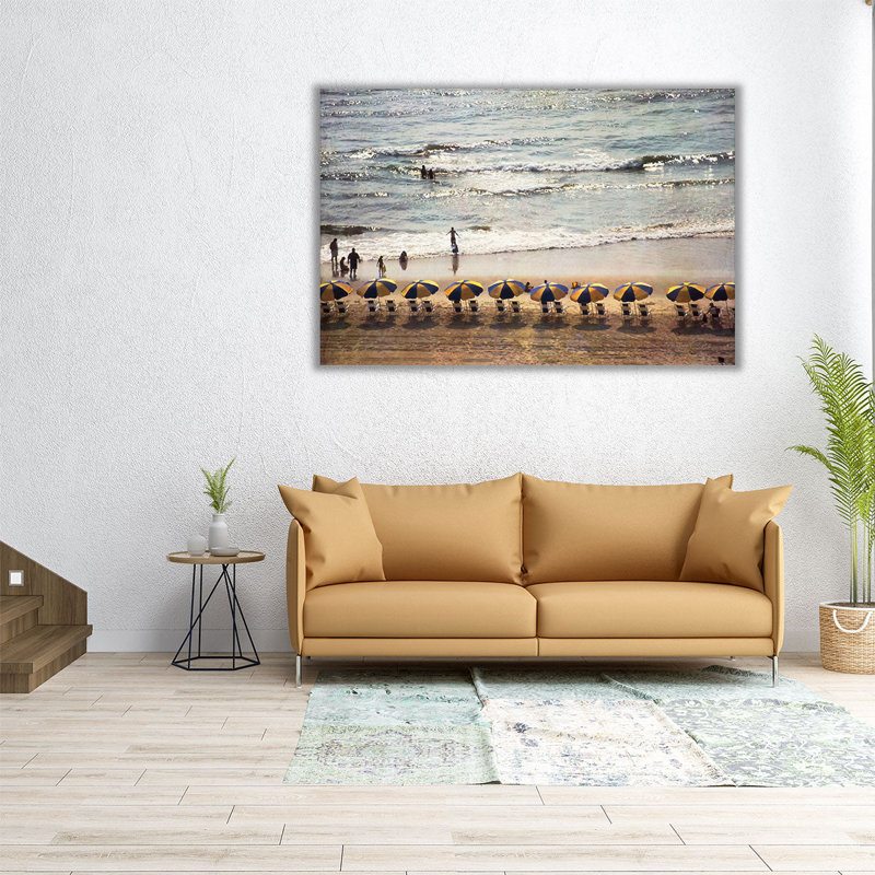 «A Day at the Beach», reproduction d'art sur toile, H 12 po x l 18 po