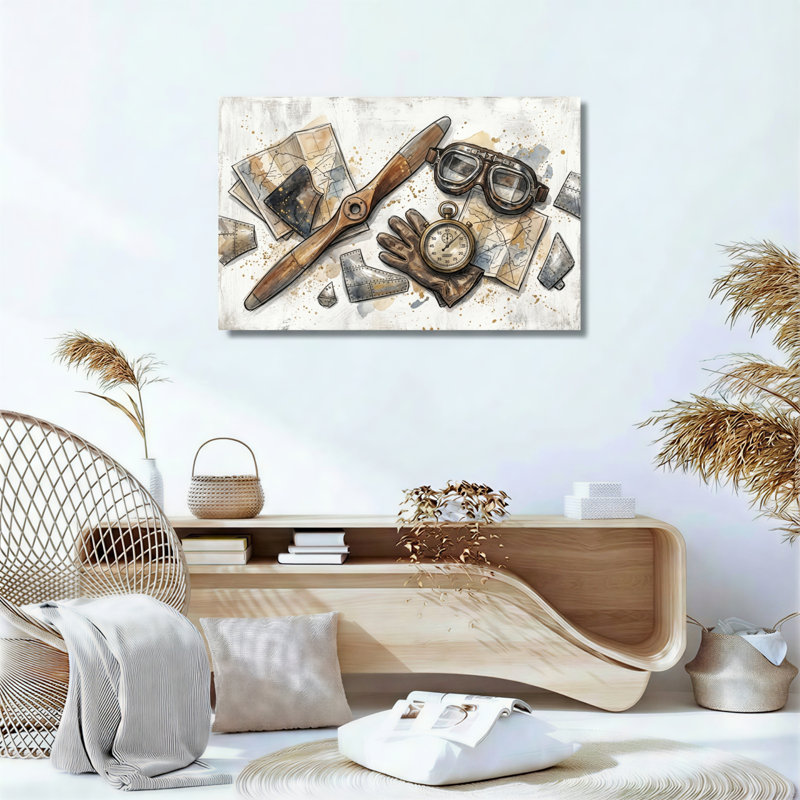 Ensemble de 1 toile murale Steampunk Adventure, 20"H x 30"W, Wrapped Canvas
