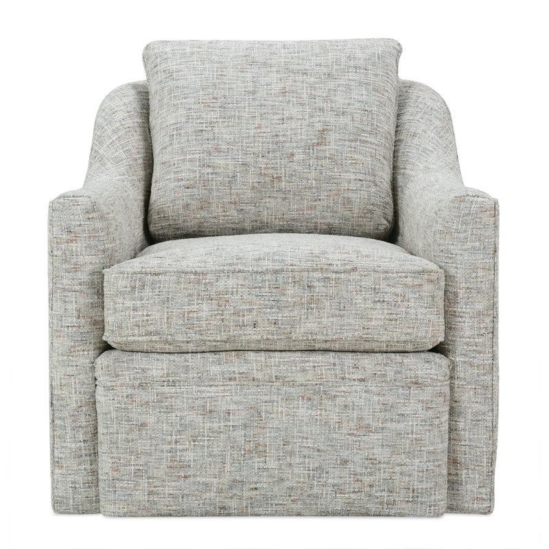 Hollins Swivel Chair, Gray Polyester