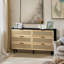 Armoire de rangement en rotin à 51 tiroirs 51,18 po, pour chambre et salon