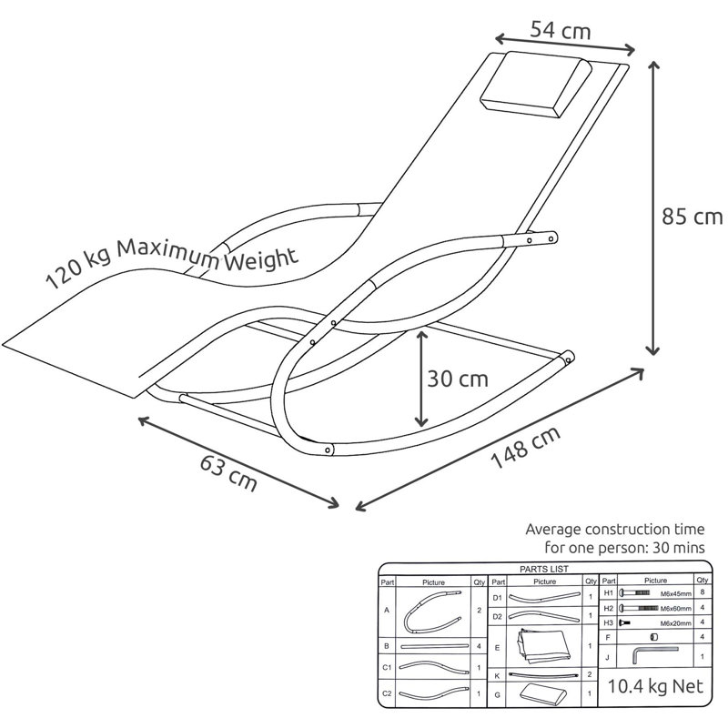 Arundell 148cm Long Single Chaise