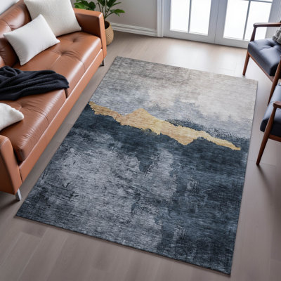 Premium Machine Washable Ducote AMF1069 Modern Rug