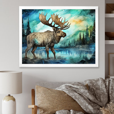 Moose Morning Lake Serenity - Moose Wall Art