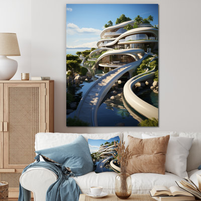 Futuriste architecture V sur toile