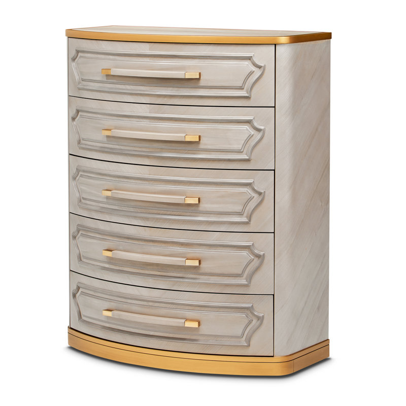  St. Charles 5-Drawer Highboy Chest - Dove Gray