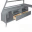 Lit mezzanine double avec 7 tiroirs, 2 tablettes et bureau-717546615