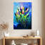 Avery tulipes sur fond bleu-108233652