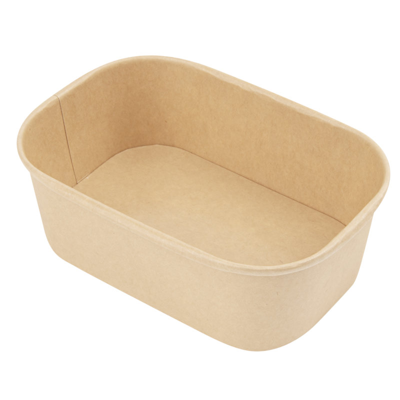 Restaurantware-Bio Tek 25.4 Ounce To Go Containers, 100 PE Coated Paper Food Containers - Lids Sold Separately, Freezable, Kraft Paper Disposable Serving Bowls, For Hot And Cold Foods