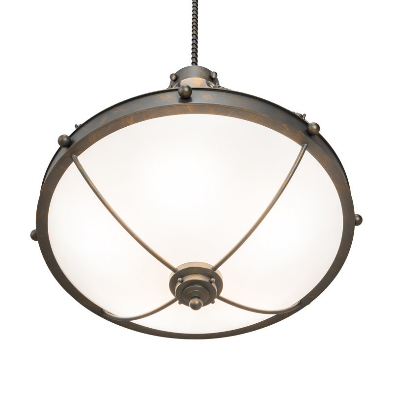 Luminaire suspendu en bronze à 5 lumières