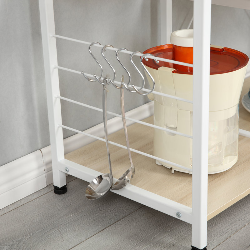 35.43'' Steel Standard Baker's Rack with Microwave Compatibility, Natural