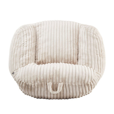 Sealy Ebsen Taupe Corduroy Lounger Sack Chair by Trule
