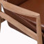 Chaise d'appoint en similicuir, fauteuil de style Mid-Century moderne avec structure en bois massif, fauteuil de lecture avec dossier haut pour le salon-2099928448