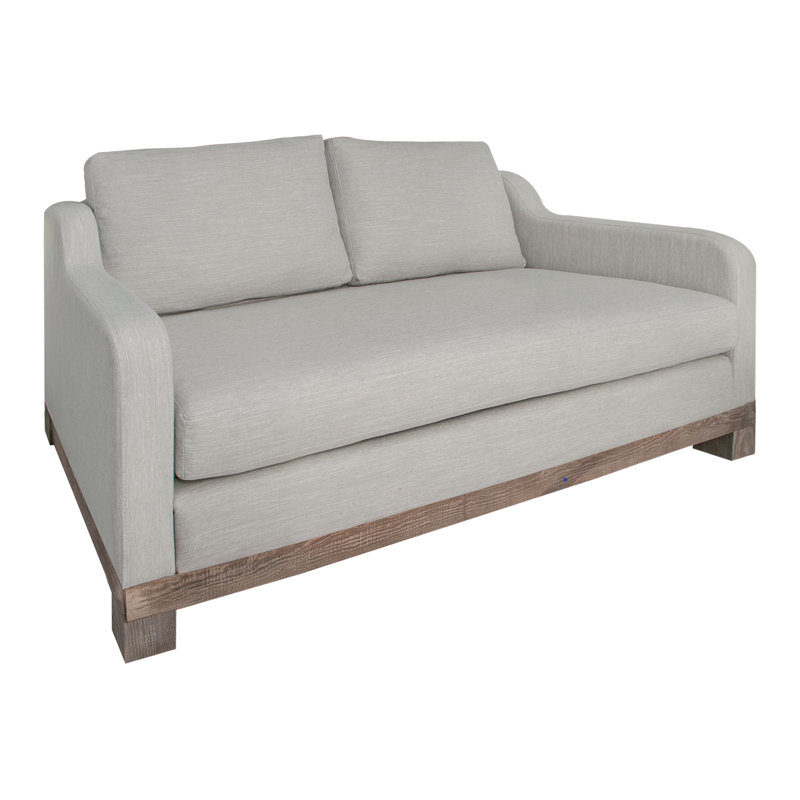 Ditte Wooden Frame & Base, Loveseat, 36.75"H x 90.5"W x 38.5"D, Beige Polyester