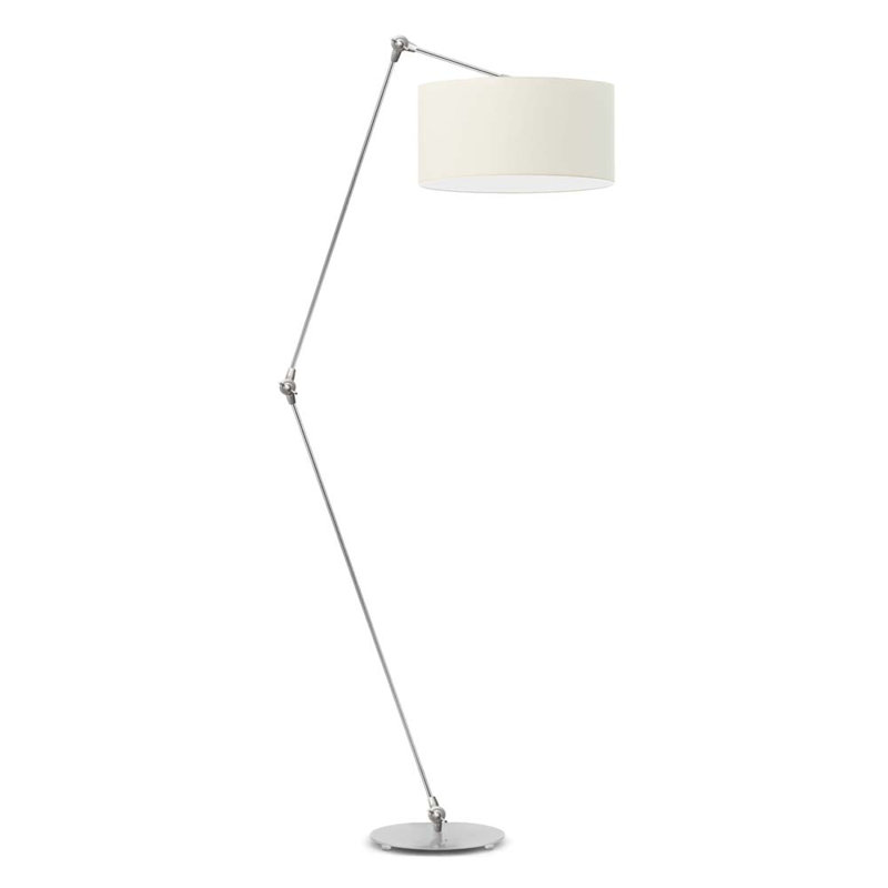 Ayal 177cm Task Floor Lamp, Silver, Ecru
