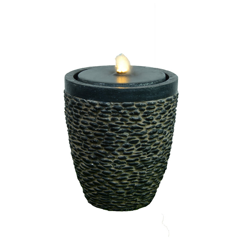  Resin Stone Fountain with Light, Medium