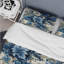 Ensemble de housse de couette romantique à volutes bleu cobalt victorien III-1400980380