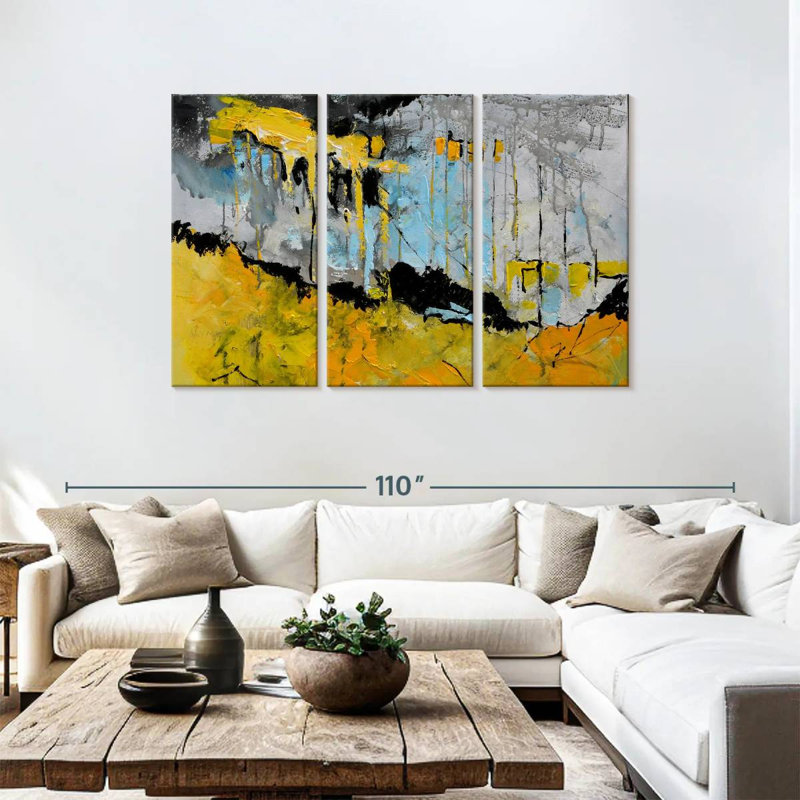 Avery Bleeding Sunrise Abstract, 48" H x 74" W