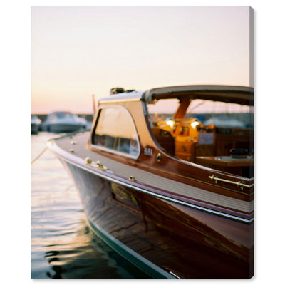 Marina at Dusk II Canvas Nautical & Beach Print by Oliver Gal, Black Frame, 16 x 20