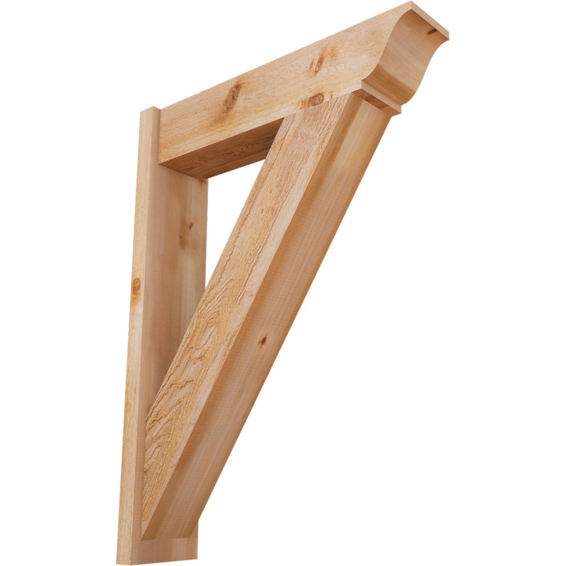 Persienne traditionnelle en bois rustique, P 32 po x H 44 po, Cèdre rouge de l'Ouest de 8 po (sciage brut)