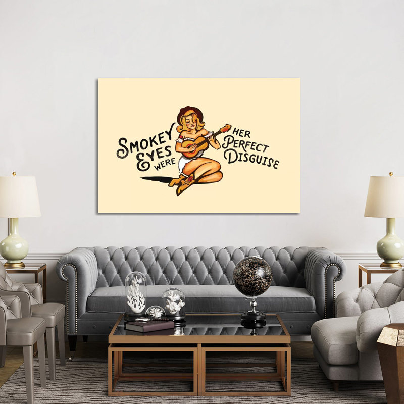«Smokey Eyes Cowgirl» par The Whiskey Ginger, impression sur toile tendue, H 40 po x l 60 po x 1,5 po