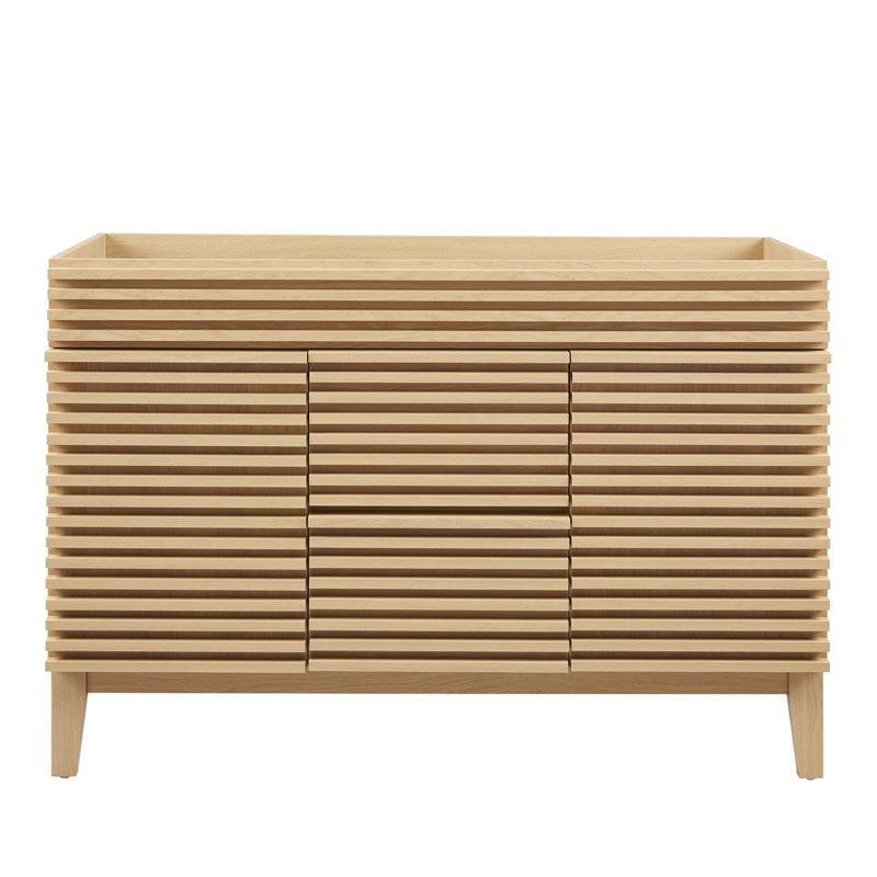 Render Oak 48" Mid-Century Modern Double Bathroom Vanity Cabinet