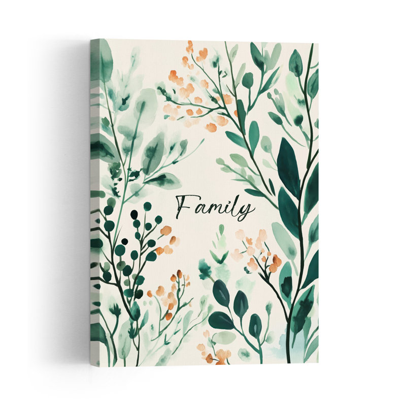 Floral Harmony Modern Organic Abstract Nature Plant Wall Art Print by Treechild - Wrapped Canvas Print, 60.96cm H x 40.64cm W