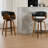 Modern Upholstered Swivel 30'' Bar Stools, Wood Kitchen Island Stools with Footrest-122289453-119858580