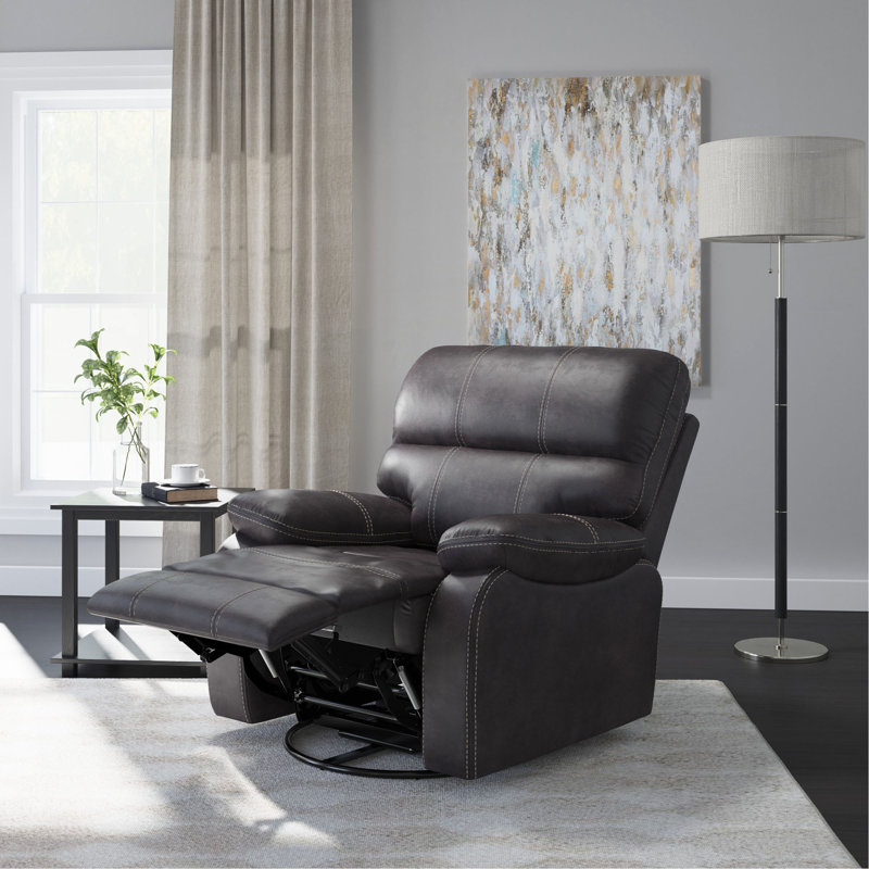 Gray Swivel Gliding Recliner, Gray