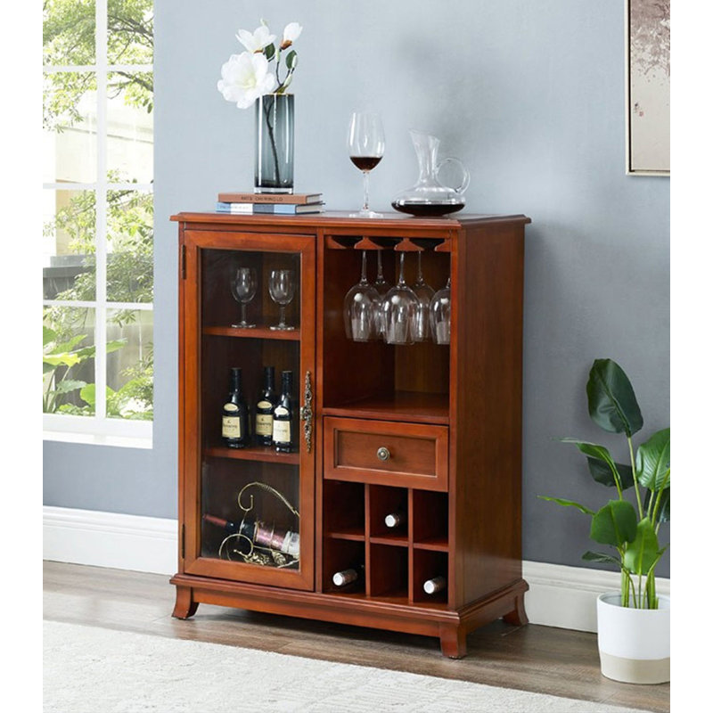 31.50" Brown Rectangular Solid Wood Wine Racks, Brown