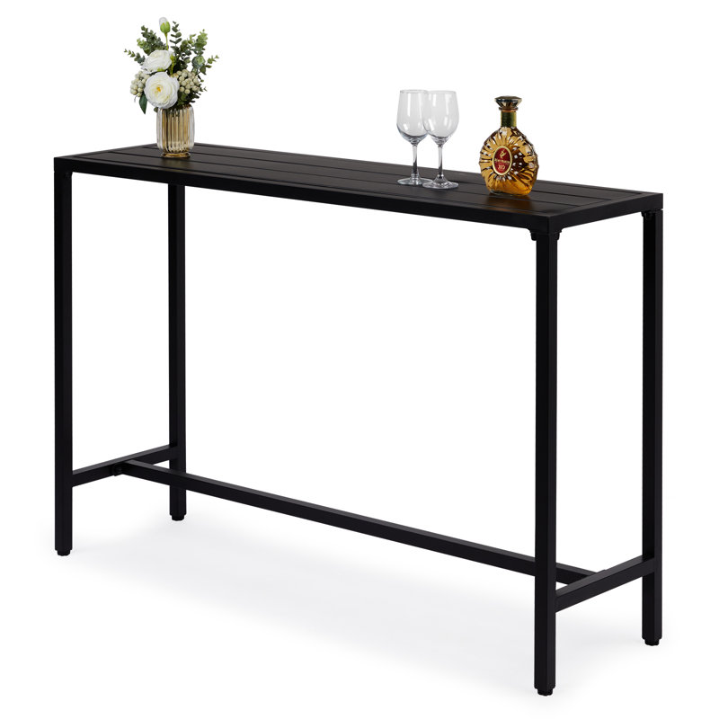 Rogin Rectangular Outdoor Bar Table ,, 37"H x 15.8"W x 55.1"L