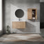 Meuble-lavabo mural de 36 pouces avec lavabo et armoire latérale, portes à fermeture en douceur, rangement spacieux, surface en mélamine imperméable-126233032