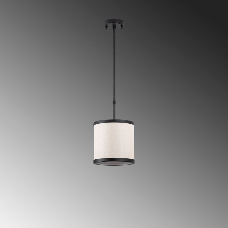 Luminaire suspendu cylindrique à 1 lumière