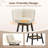 360°Bar Counter Stool with Solid Wood Frame-534398503