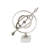 Trentelman Aluminum Metal Armillary Educational Silver Globe with Marble Base