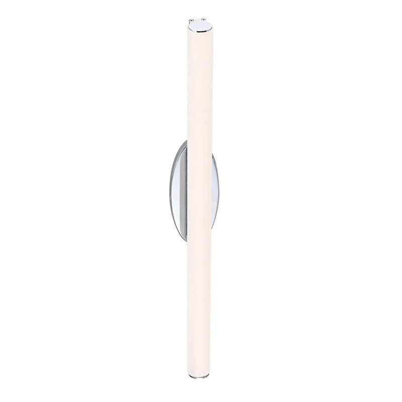 Barre d'éclairage de salle de bain 1 lumière DEL Mini Loft, H 4,5 po x l 24 po x P 3 po, Nickel brossé