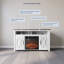 Meuble télé 48 po avec foyer électrique et foyer multimédia 18 po Pizano-1484226231