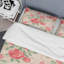 Roses rouges et feuille verte - ensemble de housse de couette à motif floral - microfibre de polyester-726898324