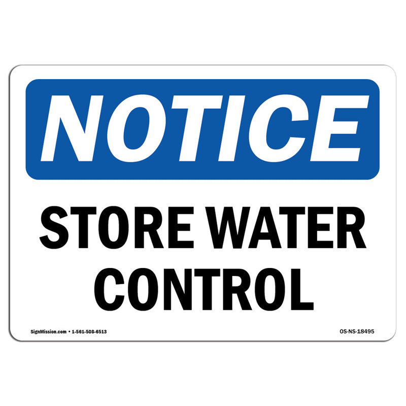 Storm Water Control Sign