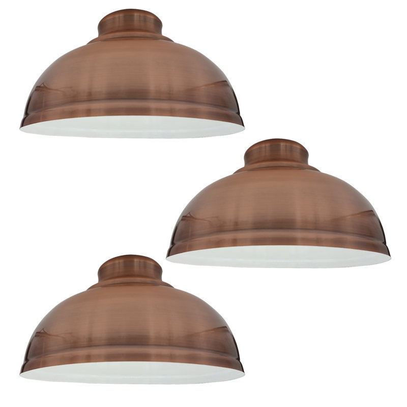 Trabelsi 17cm H Metal Dome Lamp Shade, Copper