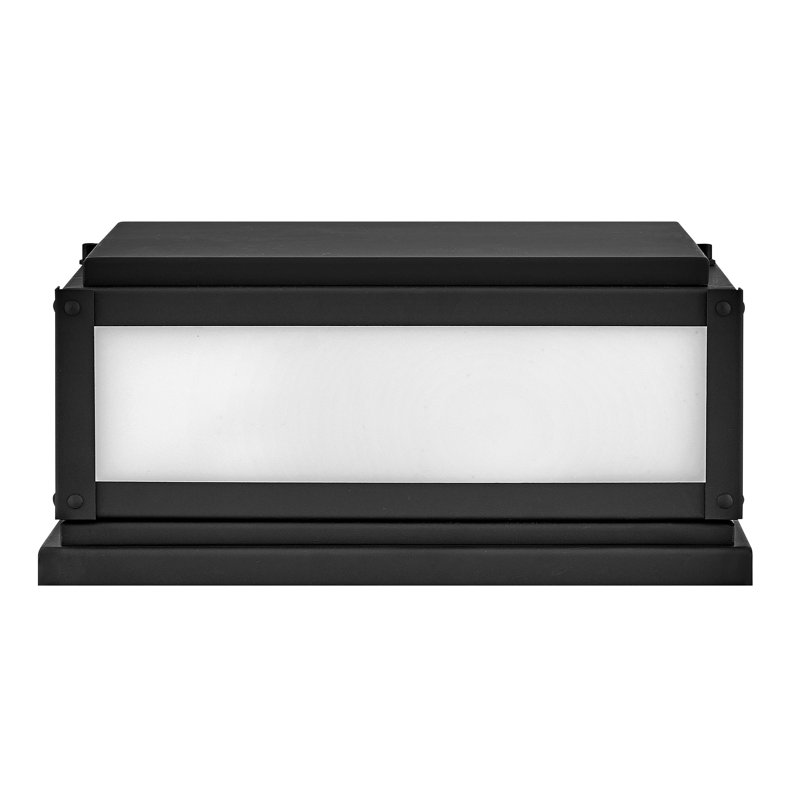 Max Pier Mount Outdoor Lantern, Black, No