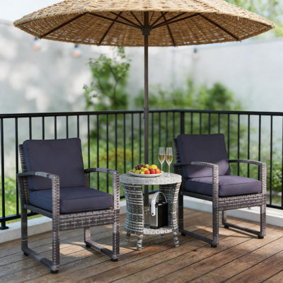 Side Table,Wicker Outdoor Coffee Table